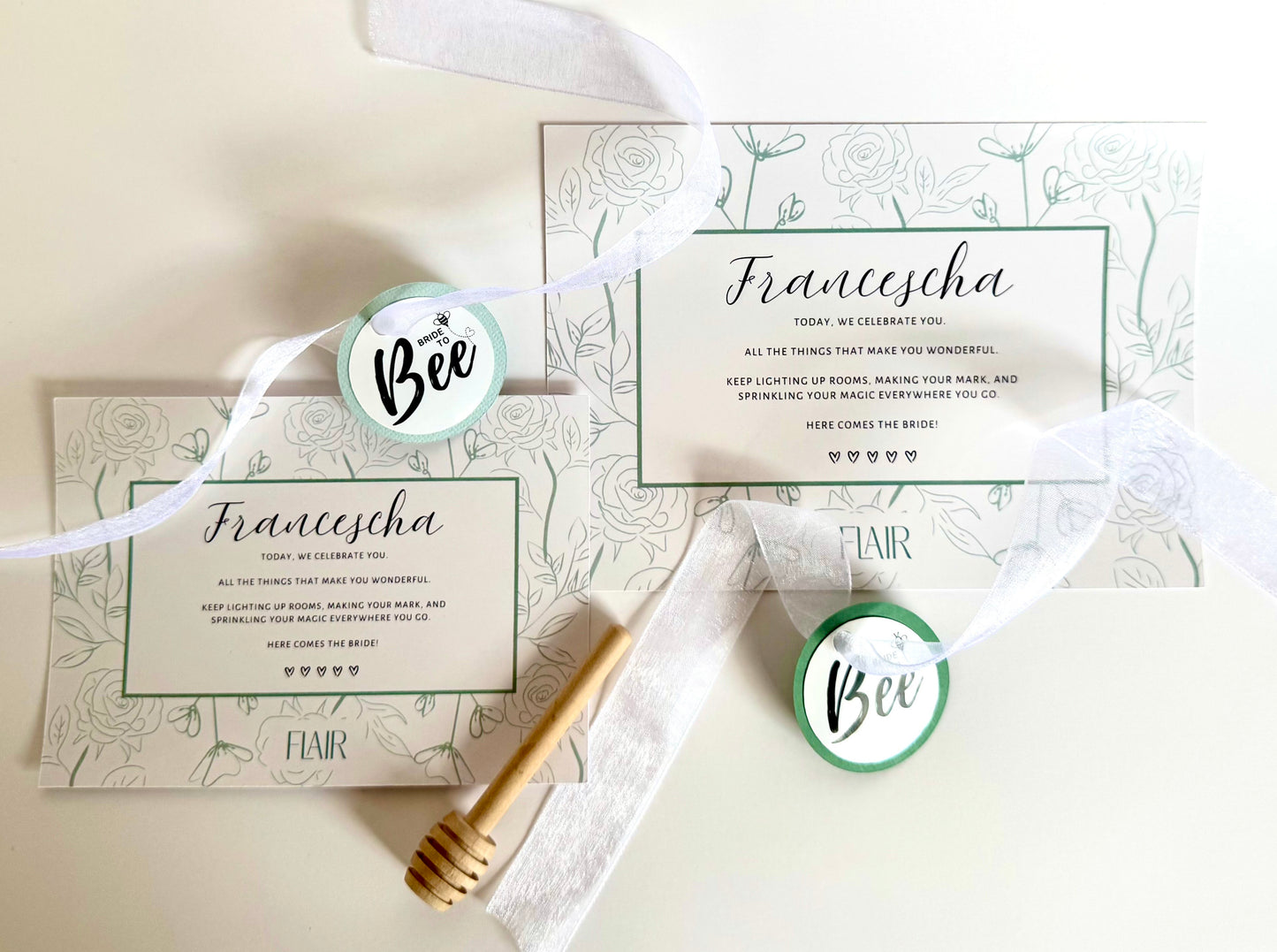 Mini Bride-to-Bee Honey Pots - Sage (Set of 12)