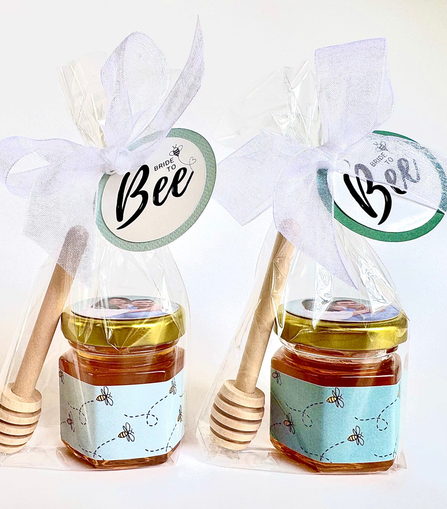 Mini Bride-to-Bee Honey Pots - Sage (Set of 12)