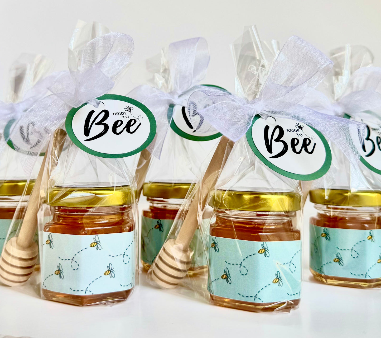 Mini Bride-to-Bee Honey Pots - Sage (Set of 12)