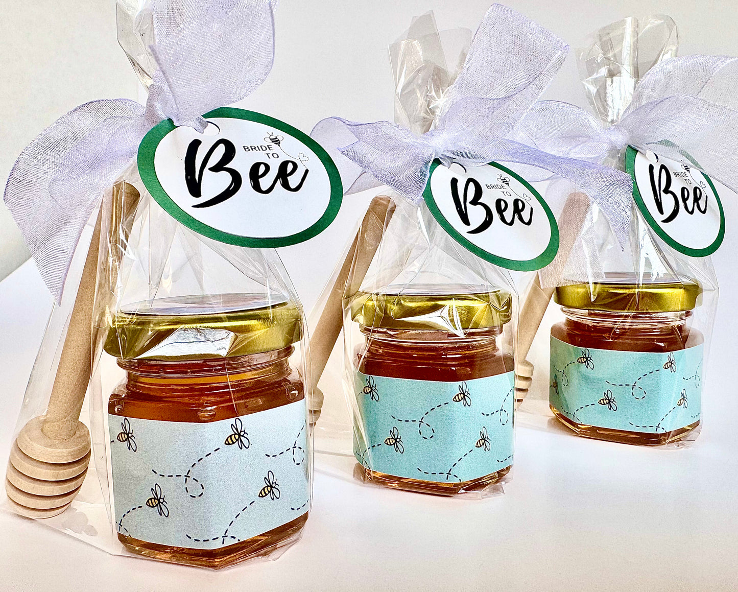 Mini Bride-to-Bee Honey Pots - Sage (Set of 12)