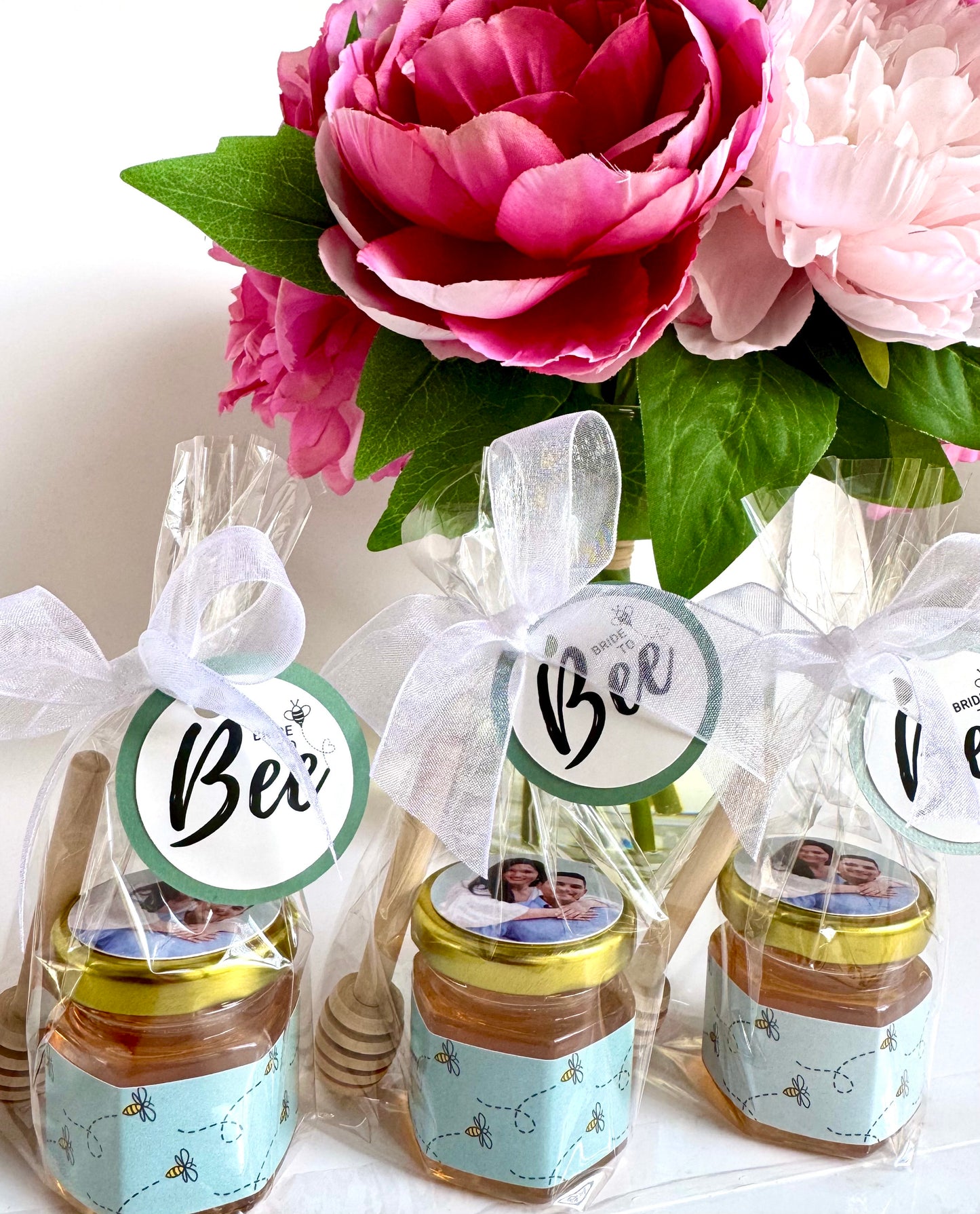 Mini Bride-to-Bee Honey Pots - Sage (Set of 12)