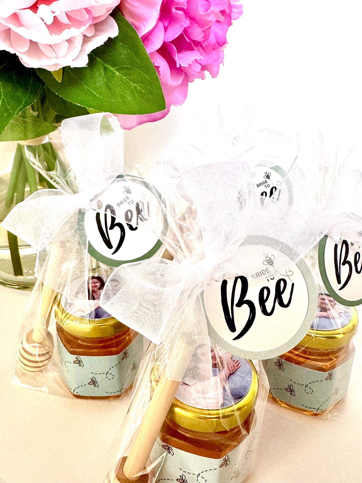 Mini Bride-to-Bee Honey Pots - Sage (Set of 12)